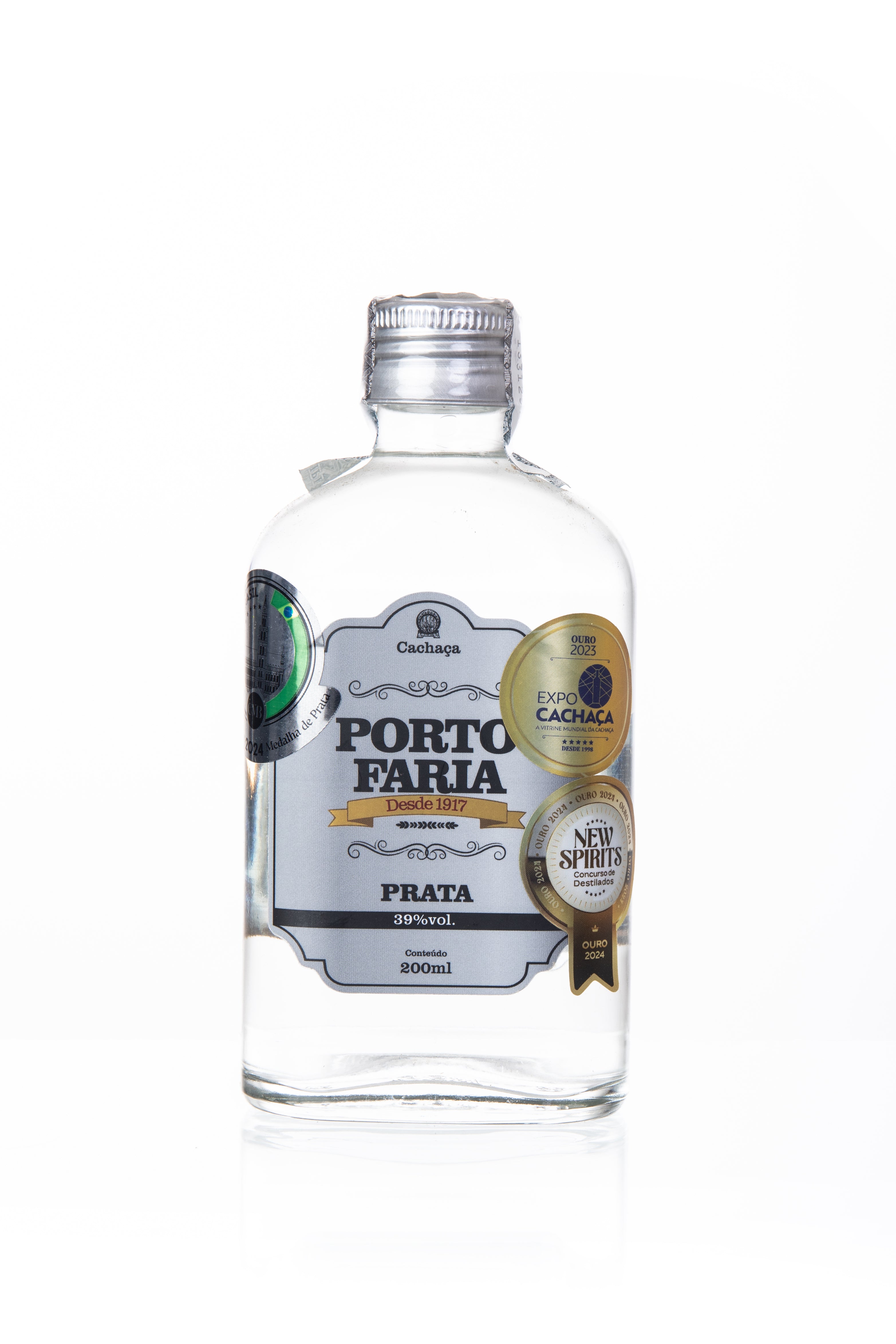 Cachaças Porto Faria Prata 200ml