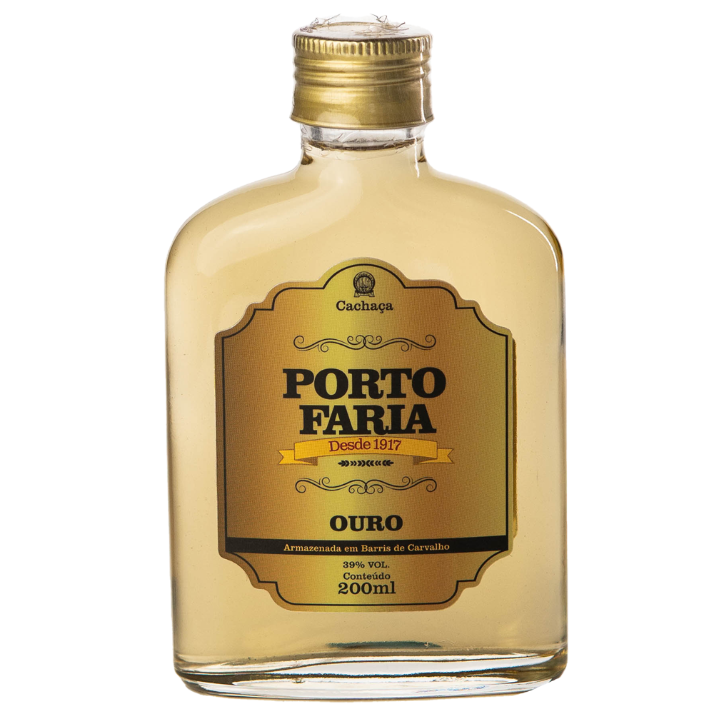 KIT 6 Cachaças Porto Faria - Ouro 200 ml (R$ 37,68 cada Garrafa) 📦